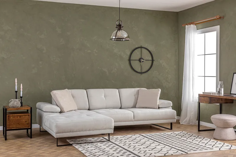 Kitimat Chaiselongsofa 3-personers - Beige - Møbler - Sofaer - Sofa med chaiselong - 3 personers sofa med chaiselong