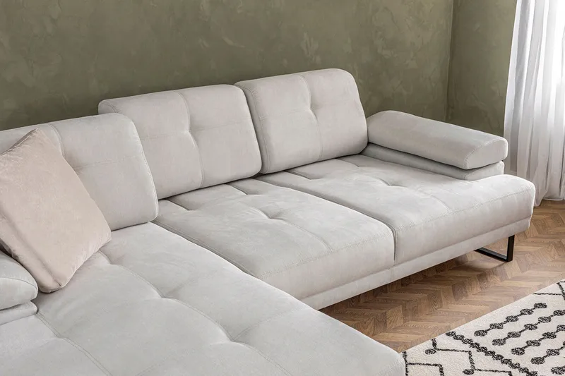 Kitimat Chaiselongsofa 3-personers - Beige - Møbler - Sofaer - Sofa med chaiselong - 3 personers sofa med chaiselong