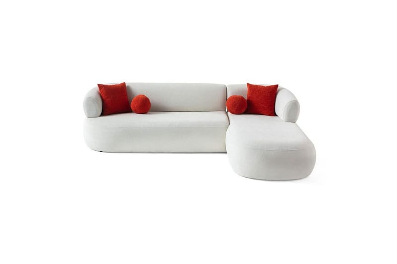Kollumber Sofa med divan 3-personers, Hvid