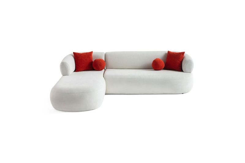 Kollumber Sofa med divan 3-personers, Hvid