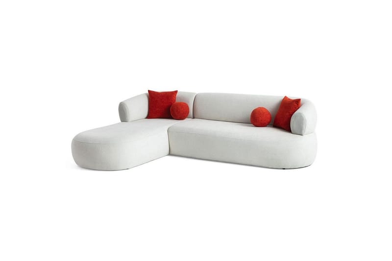 Kollumber Sofa med divan 3-personers - Hvid - Møbler - Sofaer - Sofa med chaiselong