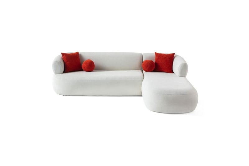 Kollumber Sofa med divan 3-personers, Hvid