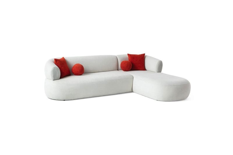 Kollumber Sofa med divan 3-personers - Hvid - Møbler - Sofaer - Sofa med chaiselong