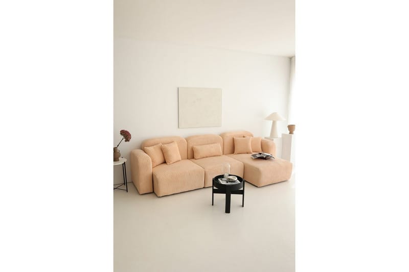 Kyrel Sofa med Divan 3-sits - Beige - Møbler - Sofaer - Sofa med chaiselong