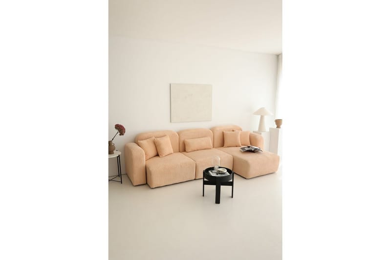 Kyrel Sofa med Divan 3-sits - Beige - Møbler - Sofaer - Sofa med chaiselong