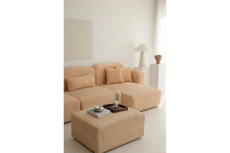 Kyrel Sofa med Divan 3-sits - Beige - Møbler - Sofaer - Sofa med chaiselong
