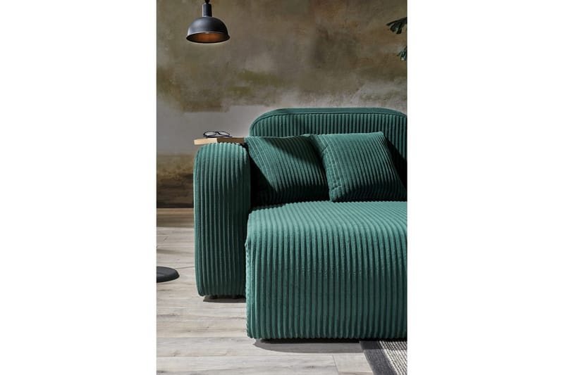 Kyrel Sofa med Divan 4-sits - Grøn - Møbler - Sofaer - Sofa med chaiselong