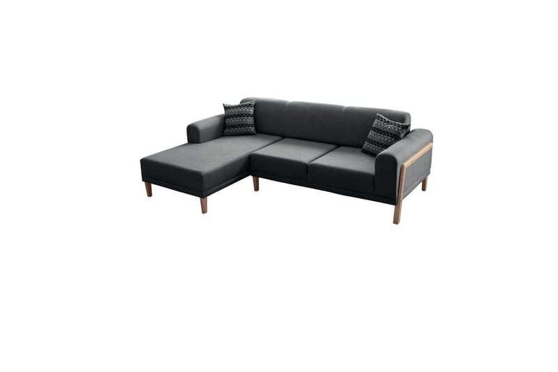Latrona Sofa med divan 3-personers, Antracit