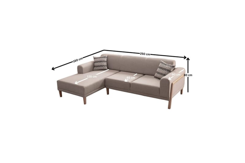 Latrona Sofa med divan 3-personers - Cremehvid - Møbler - Sofaer - Sofa med chaiselong
