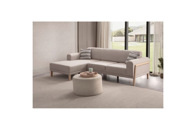 Latrona Sofa med divan 3-personers - Cremehvid - Møbler - Sofaer - Sofa med chaiselong