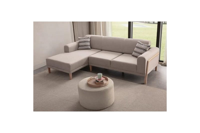 Latrona Sofa med divan 3-personers - Cremehvid - Møbler - Sofaer - Sofa med chaiselong