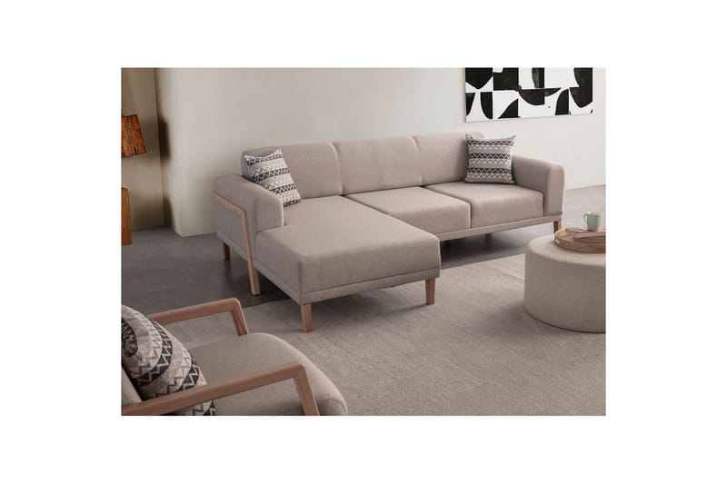 Latrona Sofa med divan 3-personers - Cremehvid - Møbler - Sofaer - Sofa med chaiselong