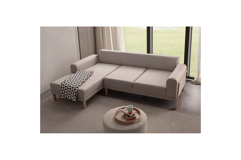 Latrona Sofa med divan 3-personers - Cremehvid - Møbler - Sofaer - Sofa med chaiselong