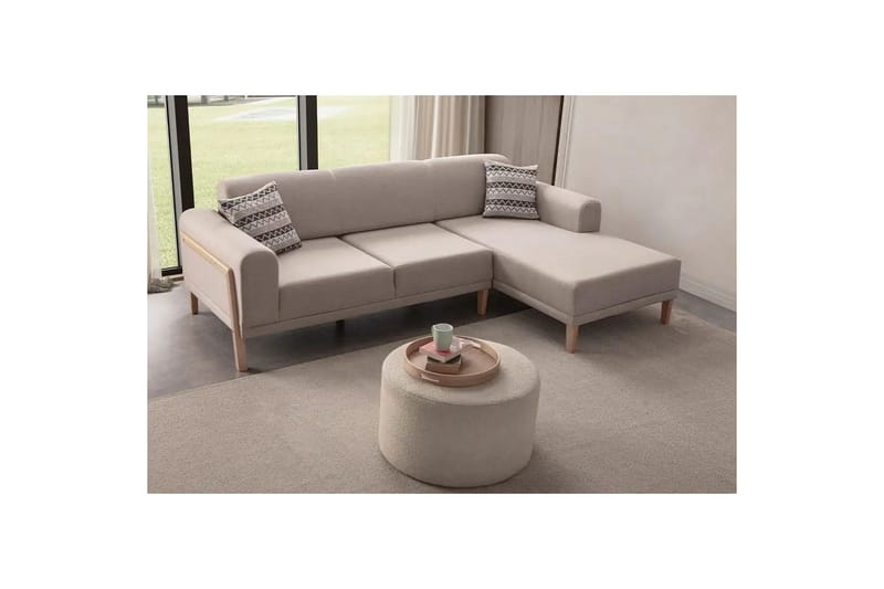 Latrona Sofa med divan 3-personers - Cremehvid - Møbler - Sofaer - Sofa med chaiselong