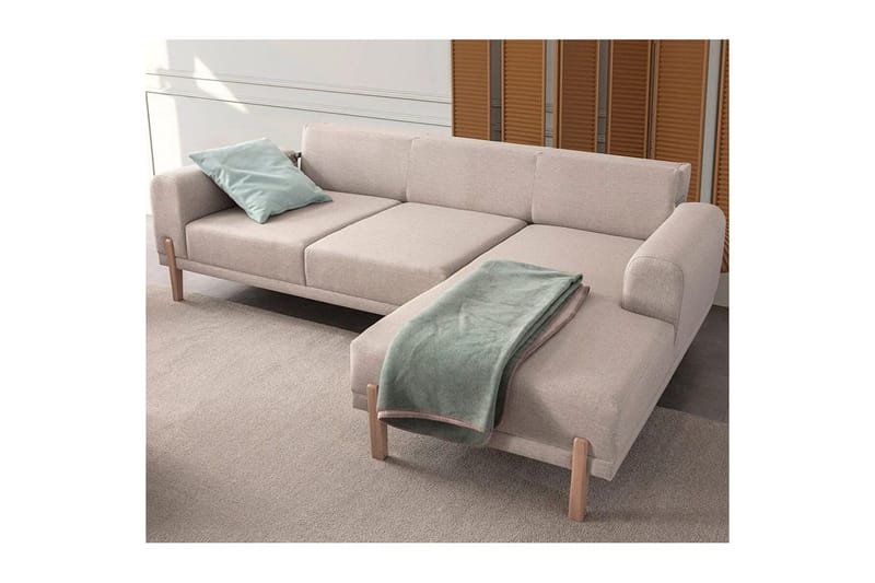 Latrona Sofa med divan 3-personers - Cremehvid - Møbler - Sofaer - Sofa med chaiselong