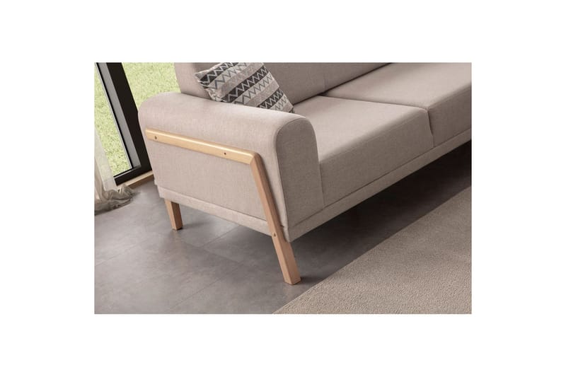 Latrona Sofa med divan 3-personers - Cremehvid - Møbler - Sofaer - Sofa med chaiselong