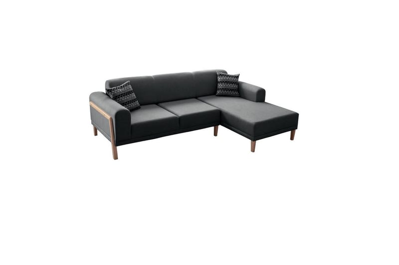 Latrona Sofa med divan 3-personers, Antracit