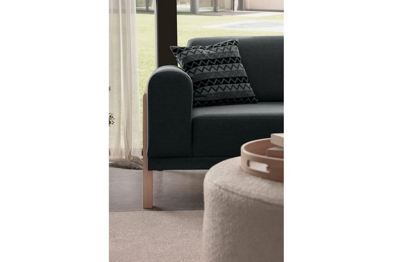 Latrona Sofa med divan 3-personers - Antracit - Møbler - Sofaer - Sofa med chaiselong
