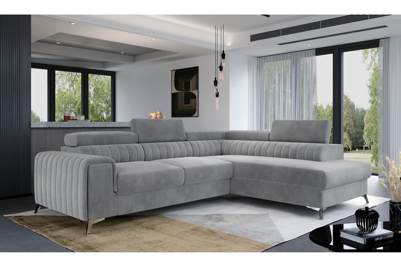 Laurece Chaiselongsofa Højre - Grå - Møbler - Sofaer - Sofa med chaiselong