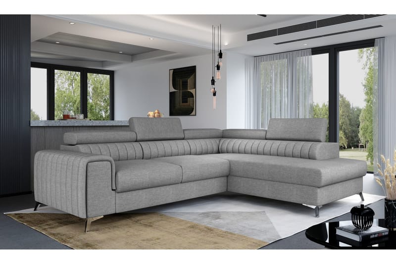 Laurece Chaiselongsofa Højre - Lysegrå - Møbler - Sofaer - Sofa med chaiselong