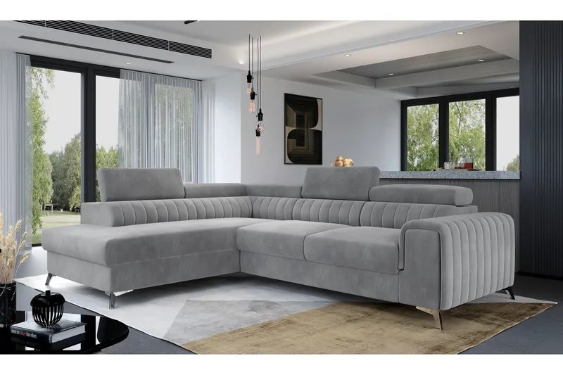 Laurece Chaiselongsofa Venstre - Grå - Møbler - Sofaer - Sofa med chaiselong