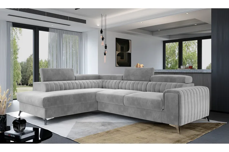 Laurece Chaiselongsofa Venstre - Lysegrå - Møbler - Sofaer - Sofa med chaiselong