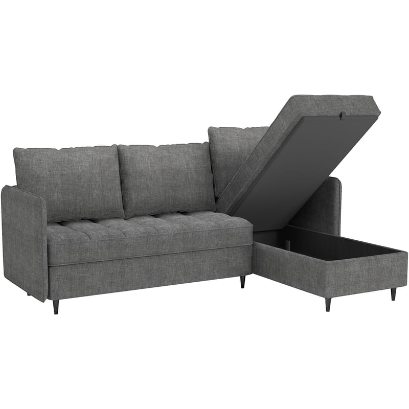 Lindhus Sofa med Divan 3-sæder - Grå - Møbler - Sofaer - Sofa med chaiselong