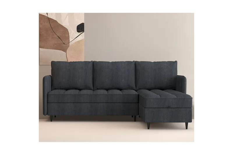Lindhus Sofa med Divan 3-sæder - Grå - Møbler - Sofaer - Sofa med chaiselong