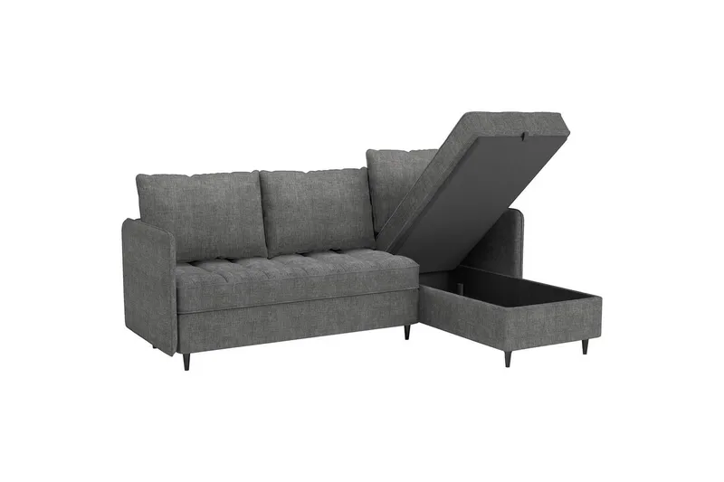 Lindhus Sofa med Divan 3-sæder - Grå - Møbler - Sofaer - Sofa med chaiselong