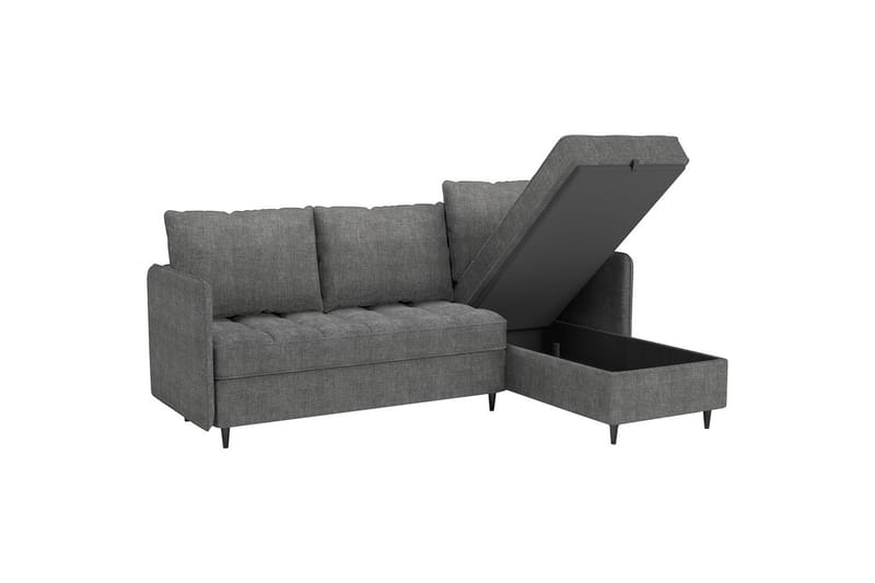 Lindhus Sofa med Divan 3-sæder - Grå - Møbler - Sofaer - Sofa med chaiselong