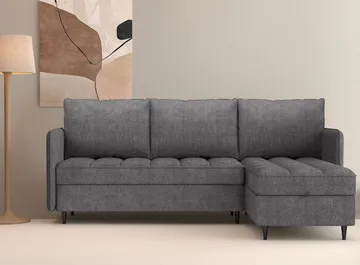 Lindhus Sofa med Divan 3-sæder - Grå - Møbler - Sofaer - Sofa med chaiselong