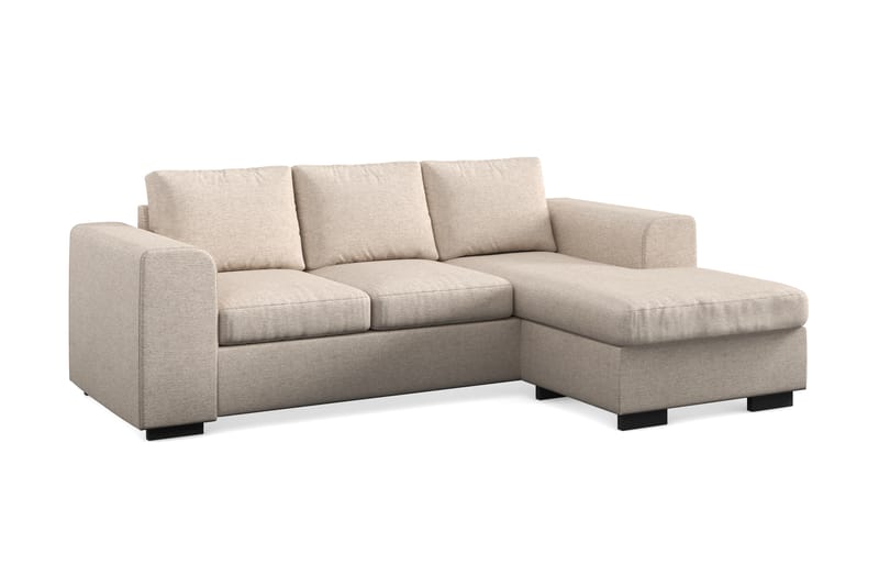 Link 3-personers Vendbar L-formet Divansofa i Stof - Beige - Møbler - Sofaer - Sofa med chaiselong