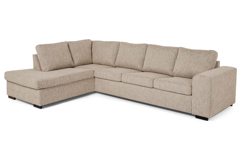 Link 4-personers Venstrevendt L-formet Large Chaiselongsofa i Stof - Beige - Møbler - Sofaer - Sofa med chaiselong