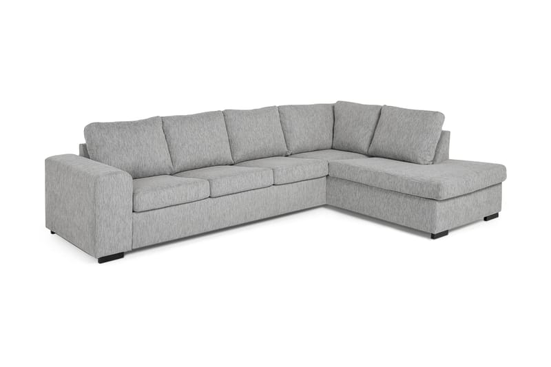 Link 4-personers Højrevendt L-formet Chaiselongsofa i Stof - Lysegrå - Møbler - Sofaer - Sofa med chaiselong