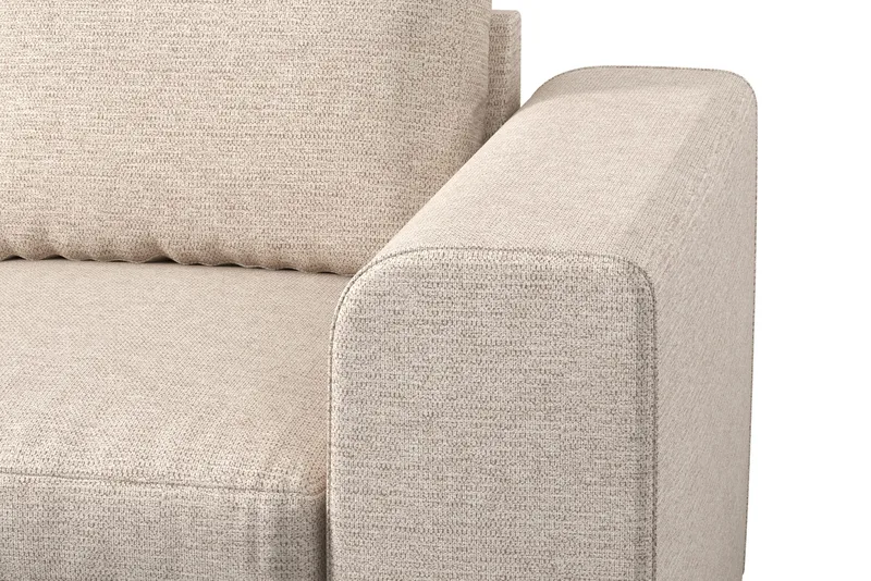 Link 4-personers Venstrevendt L-formet Chaiselongsofa i Stof - Beige - Møbler - Sofaer - Sofa med chaiselong