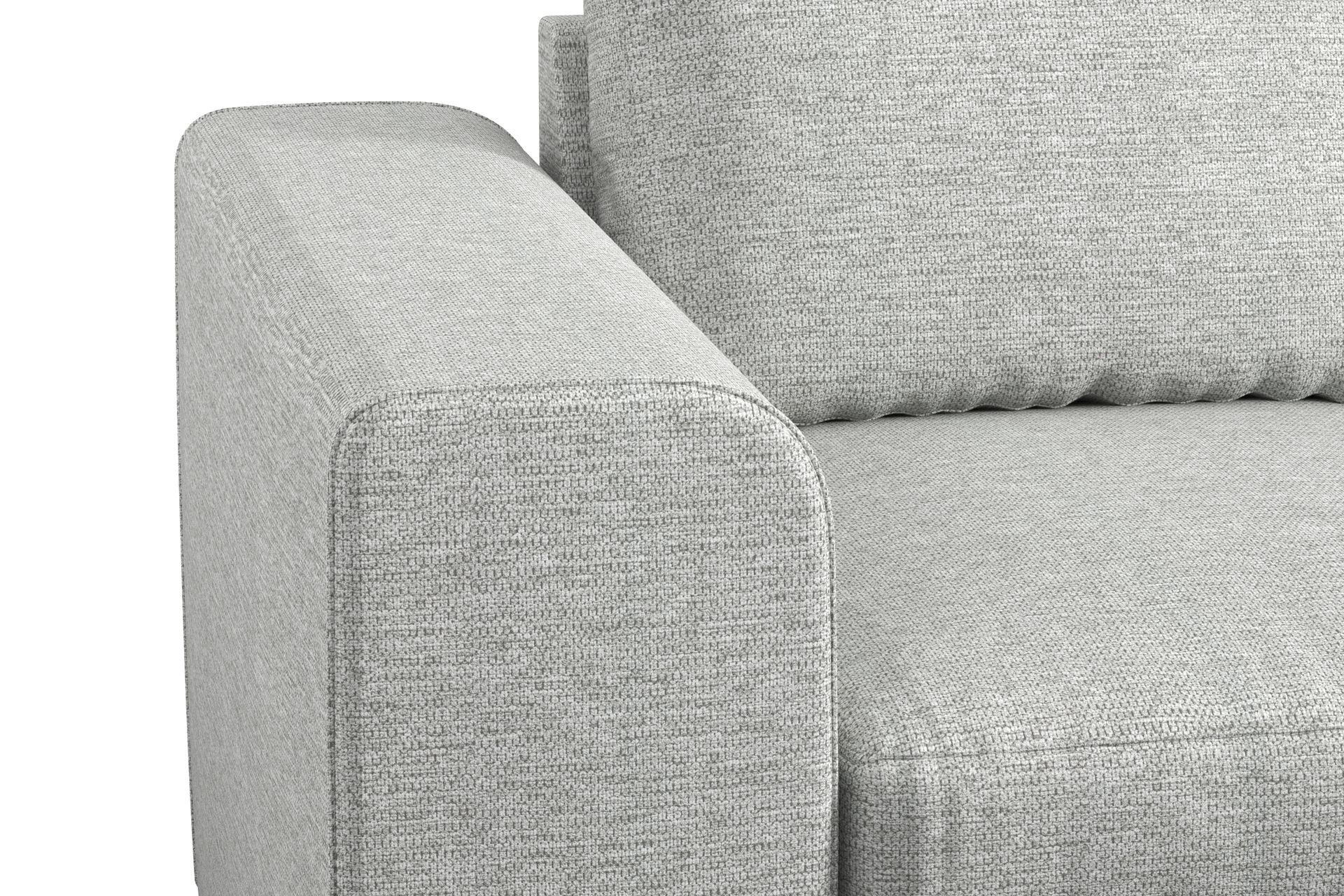 Link 4-personers Højrevendt L-formet Chaiselongsofa i Stof - Lysegrå - Møbler - Sofaer - Sofa med chaiselong