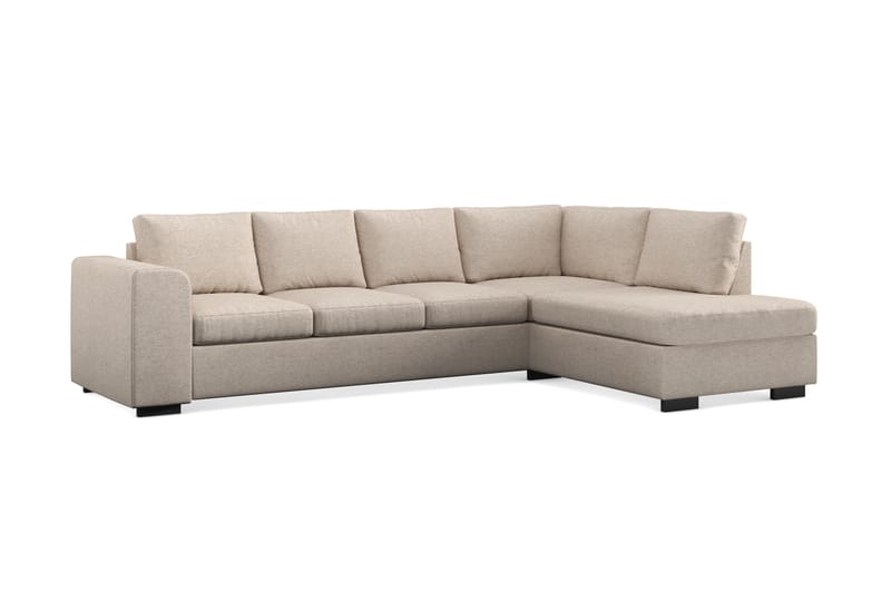 Link 4-personers Højrevendt L-formet Chaiselongsofa i Stof - Beige - Møbler - Sofaer - Sofa med chaiselong