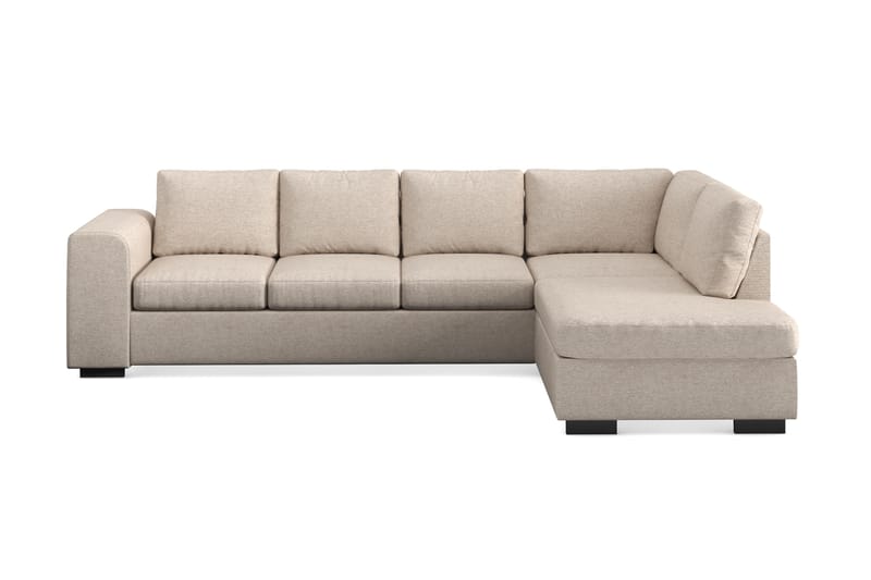 Link 4-personers Højrevendt L-formet Chaiselongsofa i Stof - Beige - Møbler - Sofaer - Sofa med chaiselong