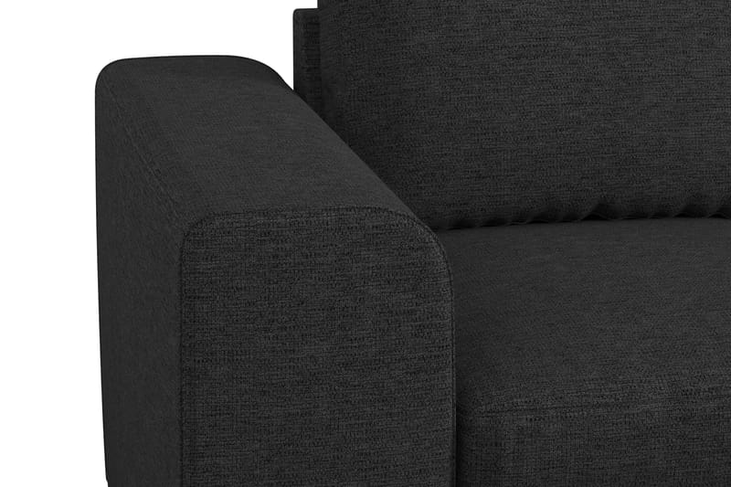 Link 4-personers Højrevendt L-formet Chaiselongsofa i Stof - Sort - Møbler - Sofaer - Sofa med chaiselong