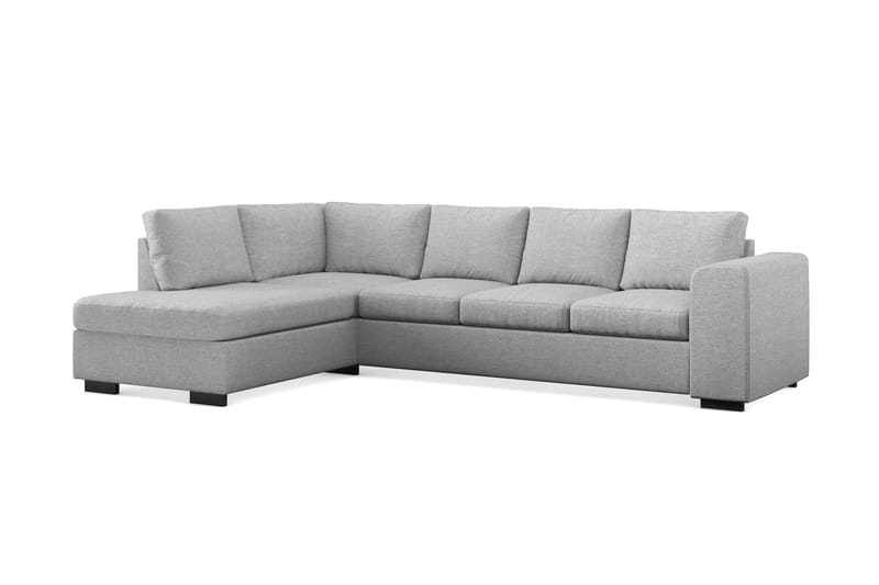 Link 4-personers Venstrevendt L-formet Chaiselongsofa i Stof - Lysegrå - Møbler - Sofaer - Sofa med chaiselong
