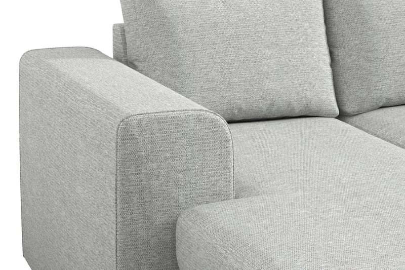 Link 4-personers U-formet Sofa med Dobbeltdivan i Stof - Lysegrå - Møbler - Sofaer - Sofa med chaiselong