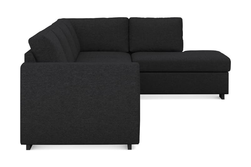 Link 4-personers Højrevendt L-formet Large Chaiselongsofa i Stof - Sort - Møbler - Sofaer - Sofa med chaiselong