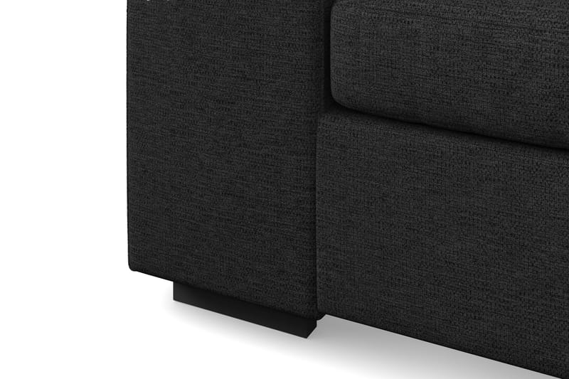 Link 4-personers Højrevendt L-formet Large Chaiselongsofa i Stof - Sort - Møbler - Sofaer - Sofa med chaiselong