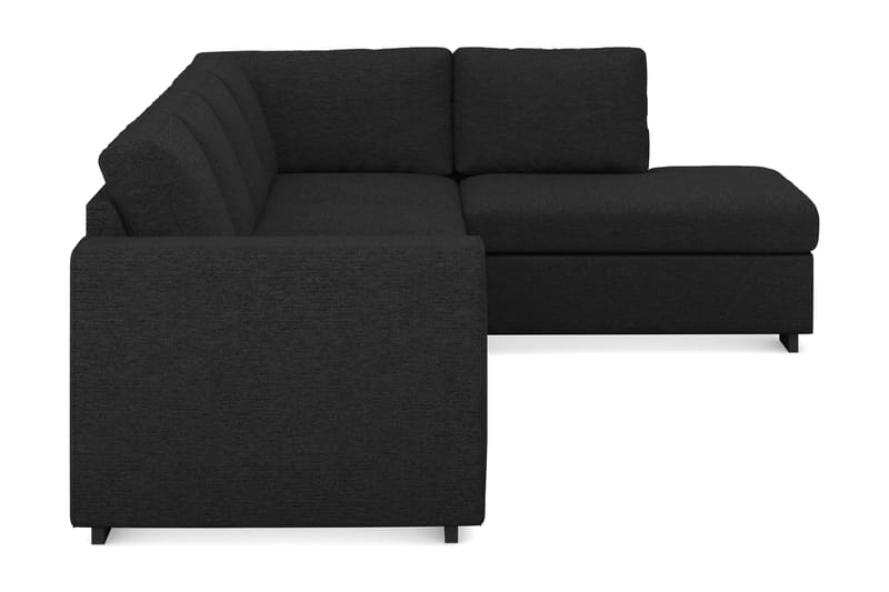 Link 4-personers Højrevendt L-formet Chaiselongsofa i Stof - Sort - Møbler - Sofaer - Sofa med chaiselong