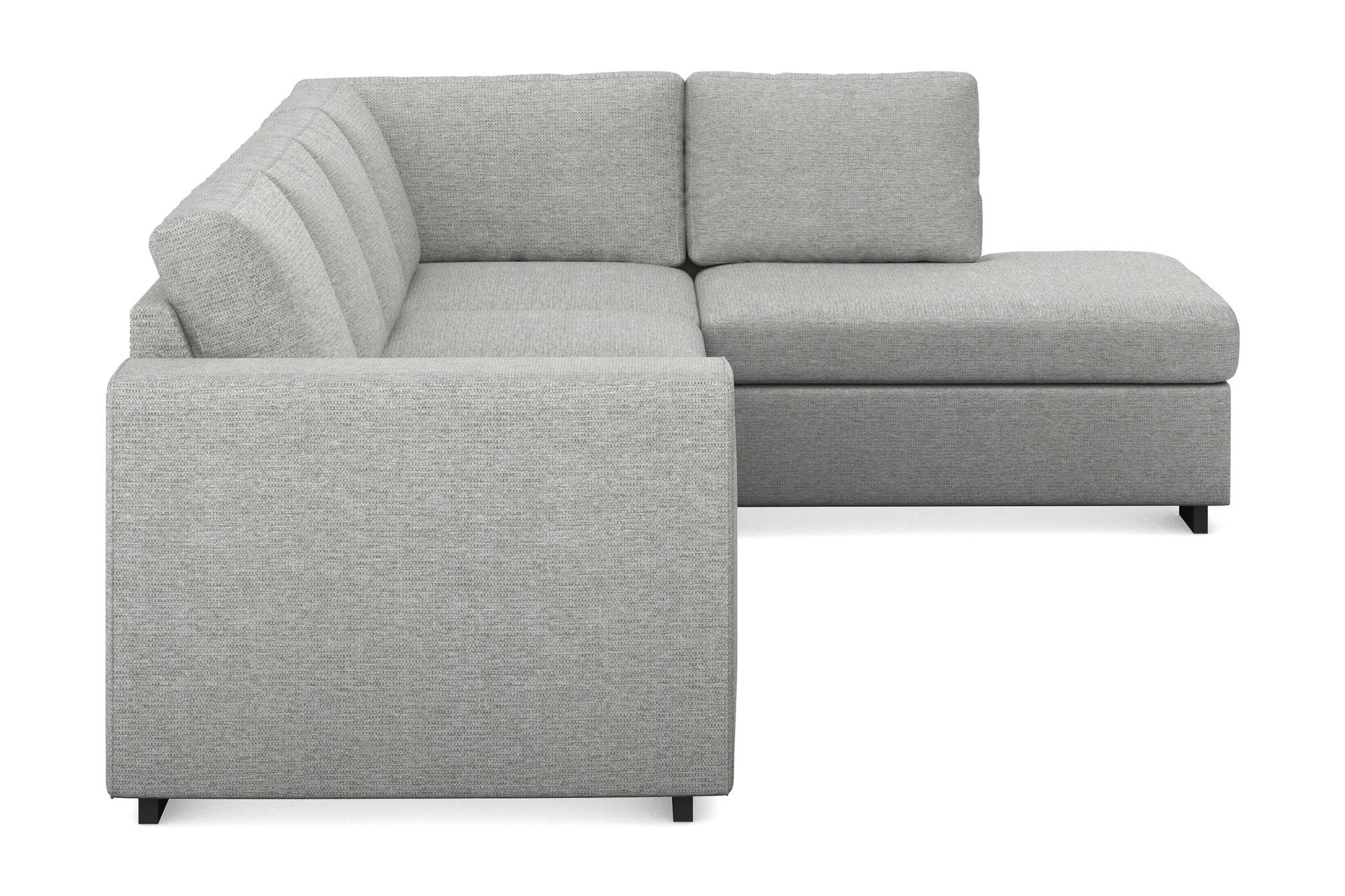 Link 4-personers Højrevendt L-formet Chaiselongsofa i Stof - Lysegrå - Møbler - Sofaer - Sofa med chaiselong