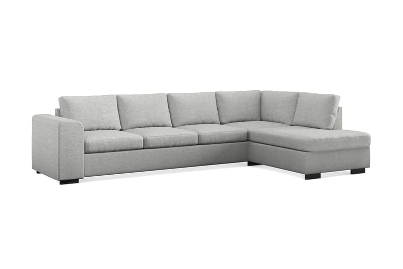 Link 4-personers Højrevendt L-formet Large Chaiselongsofa i Stof - Lysegrå - Møbler - Sofaer - Sofa med chaiselong