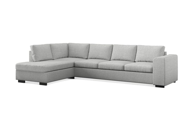 Link 4-personers Venstrevendt L-formet Large Chaiselongsofa i Stof - Lysegrå - Møbler - Sofaer - Sofa med chaiselong