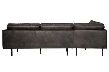 Lissbon 3-personers Venstrevendt L-formet Hjørnesofa 266 cm i Læder - Mørkegrå - Møbler - Sofaer - Sofa med chaiselong