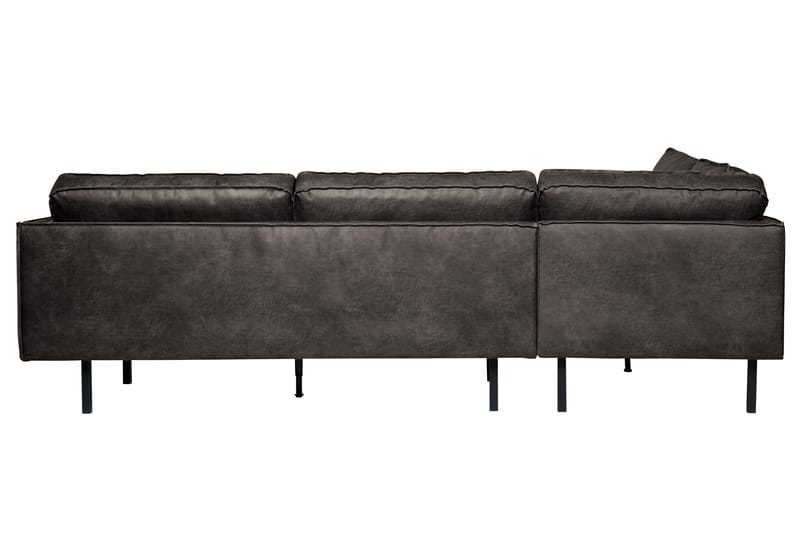 Lissbon 3-personers Venstrevendt L-formet Hjørnesofa 266 cm i Læder - Mørkegrå - Møbler - Sofaer - Sofa med chaiselong