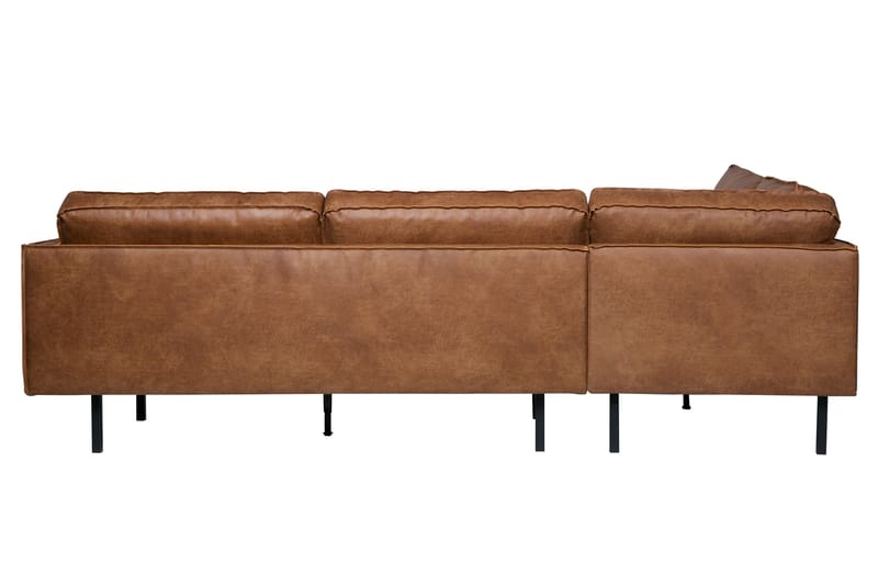 Lissbon 3-personers Venstre L-formet Hjørnesofa med Chaiselong i Skind - Cognac - Møbler - Sofaer - Sofa med chaiselong